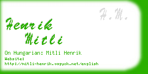 henrik mitli business card